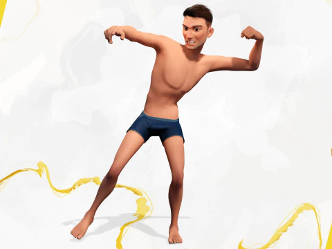 Base Mesh Body Character of Man 3D Model