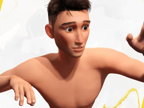Base Mesh Body Character of Man 3D Model