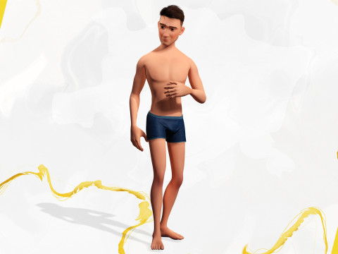 Base Mesh Body Character of Man Modelo 3D