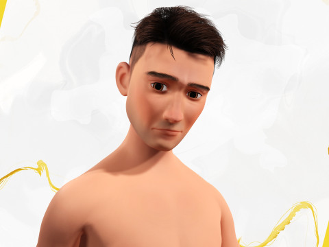 Base Mesh Body Character of Man Modelo 3D