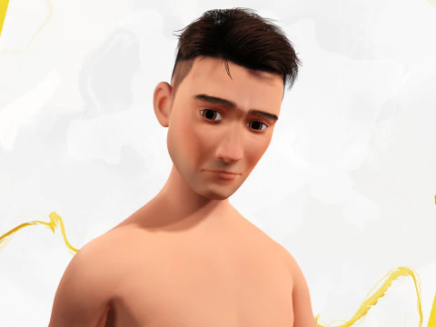Base Mesh Body Character of Man 3D Model