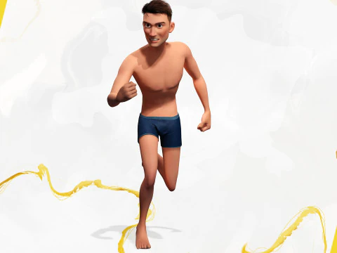 Base Mesh Body Character of Man 3D Model