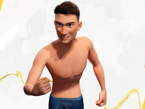 Base Mesh Body Character of Man 3D Model