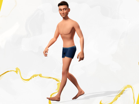 Base Mesh Body Character of Man Modelo 3D