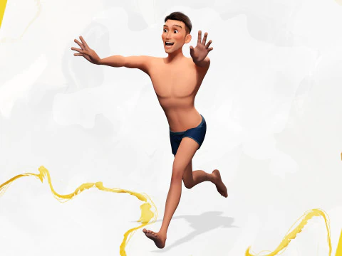 Base Mesh Body Character of Man 3D Model