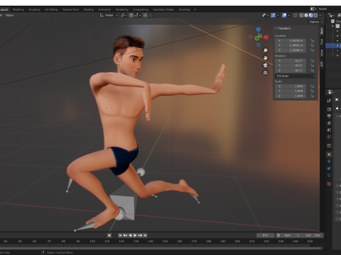 Base Mesh Body Character of Man Modelo 3D