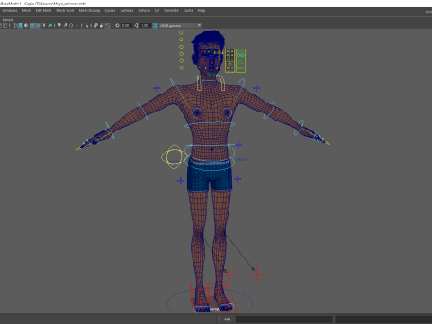 Base Mesh Body Character of Man Modelo 3D