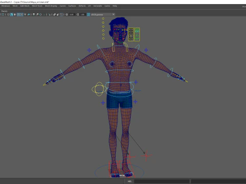 Base Mesh Body Character of Man 3D Model