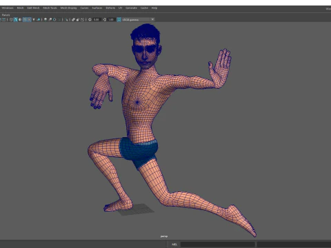 Base Mesh Body Character of Man 3D Model