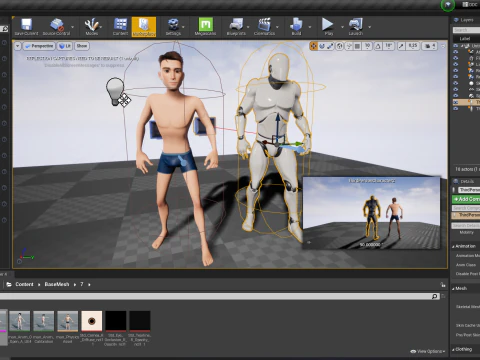 Base Mesh Body Character of Man 3D Model