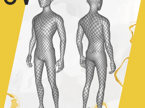 Base Mesh Body Character of Man 3D Model