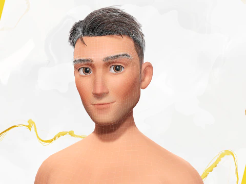 Base Mesh Body Character of Man 3D Model