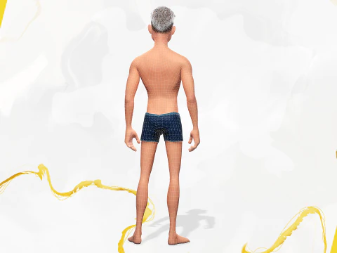 Base Mesh Body Character of Man 3D Model