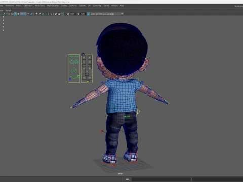 Cute Stylized Toon 3D Boy Cartoon Child Rigged Model 3D Model