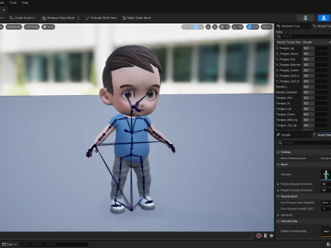 Cute Stylized Toon 3D Boy Cartoon Child Rigged Model 3D Model