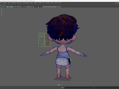 Adorable Cartoon Baby Rigged Boy Model Stylized Toon Modello 3D