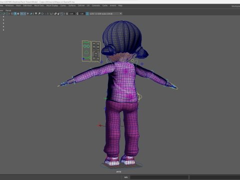 Stylized Cartoon Girl Cute 3D Toon Modello 3D