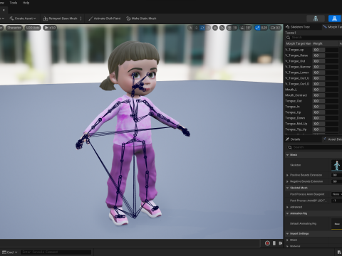 Stylized Cartoon Girl Cute 3D Toon Modello 3D