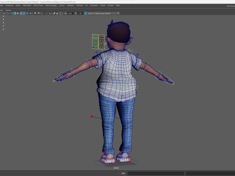 Cartoon Smart Boy with Glasses Cute Stylized Kid 3D 模型
