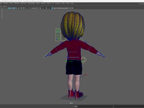 Charming Stylized Cartoon Little Toon Girl 3D 模型