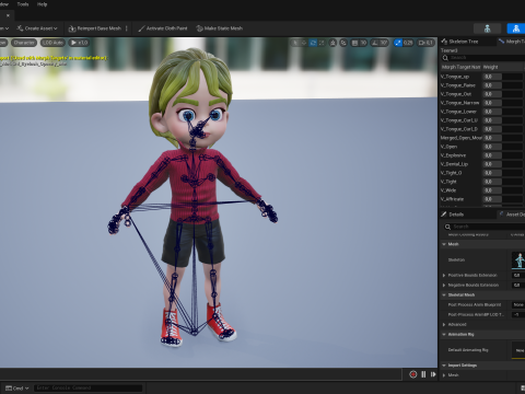 Charming Stylized Cartoon Little Toon Girl 3D 模型