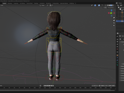 Charming Stylized Cartoon Toon Girl Rigged Character 3Dモデル