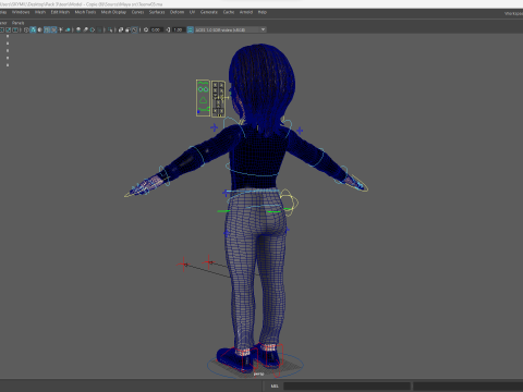 Charming Stylized Cartoon Toon Girl Rigged Character 3Dモデル