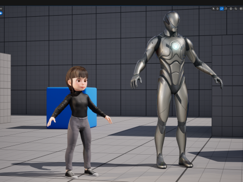 Charming Stylized Cartoon Toon Girl Rigged Character 3Dモデル