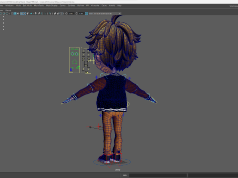 Blue Eyes Stylized Toon 3D Boy Cartoon Character Rigged Modello 3D