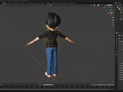 Energetic 3D Cartoon Boy Character Rigged Adventurous Model 3D