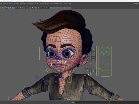 Energetic 3D Cartoon Boy Character Rigged Adventurous Model 3D