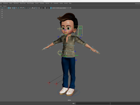 Energetic 3D Cartoon Boy Character Rigged Adventurous Model 3D