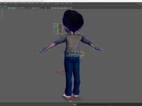 ऊर्जावान 3डी कार्टून बॉय चरित्र साहसी साहसी 3D मॉडल