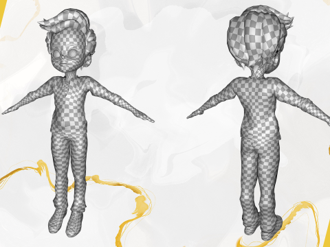 Energetic 3D Cartoon Boy Character Rigged Adventurous Model 3D