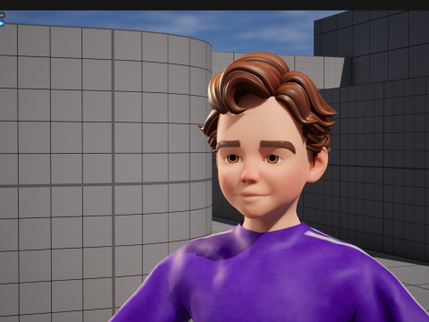 Stylized Toon Boy in Sporty Outfit Rigged 3D Character Athle 3D Model