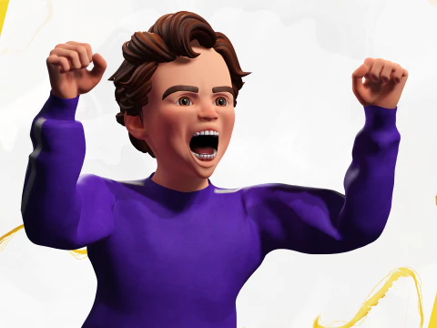 Stylized Toon Boy in Sporty Outfit Rigged 3D Character Athle 3D Model