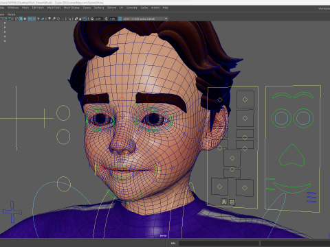 Stylized Toon Boy in Sporty Outfit Rigged 3D Character Athle 3D Модель