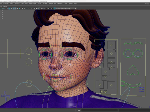 Stylized Toon Boy in Sporty Outfit Rigged 3D Character Athle 3D Model