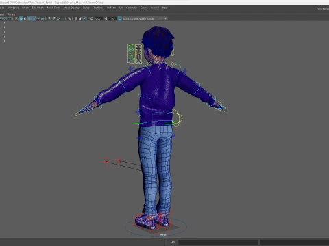 Stylized Toon Boy in Sporty Outfit Rigged 3D Character Athle 3D Model