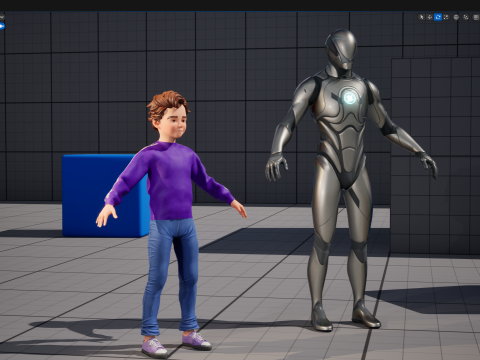 Stylized Toon Boy in Sporty Outfit Rigged 3D Character Athle 3D Модель