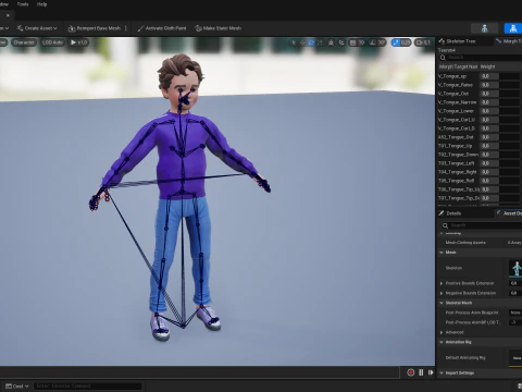 Stylized Toon Boy in Sporty Outfit Rigged 3D Character Athle 3D Model
