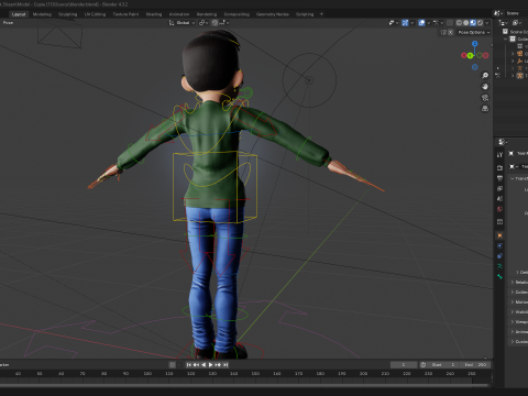Smart Stylized Boy Character with Glasses Rigged and Ready Modello 3D