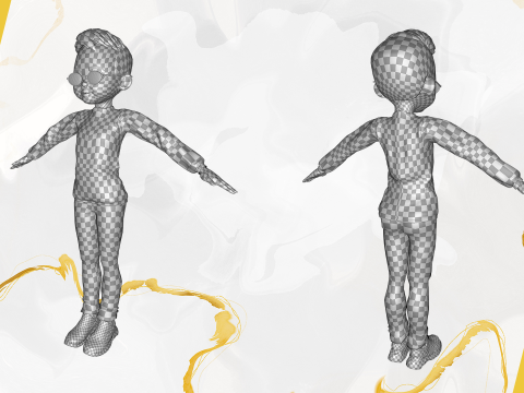 Smart Stylized Boy Character with Glasses Rigged and Ready Modello 3D