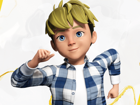 Charming Rigged Stylized 3D Cartoon Boy Character Game 3D मॉडल