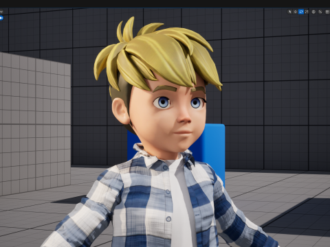 Charming Rigged Stylized 3D Cartoon Boy Character Game 3D मॉडल