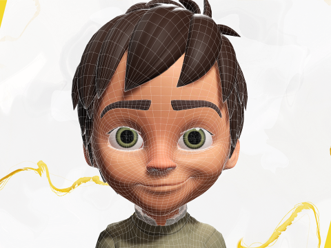 Stylized Happy Boy Rigged 3D Toon Model 3D 模型