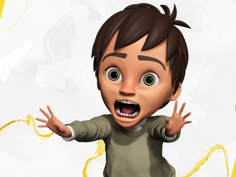 Stylized Happy Boy Rigged 3D Toon Model 3D 模型