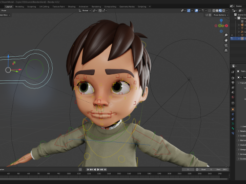 Stylized Happy Boy Rigged 3D Toon Model 3D 模型