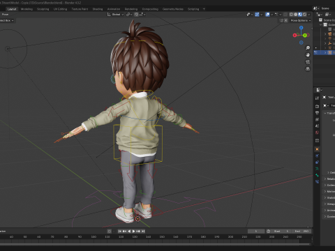 Stylized Happy Boy Rigged 3D Toon Model 3D 模型