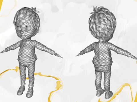 Stylized Happy Boy Rigged 3D Toon Model 3D 模型